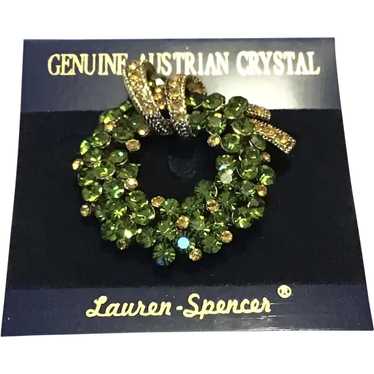 Lauren Spencer Gold Tone Genuine Austrian Crystal… - image 1