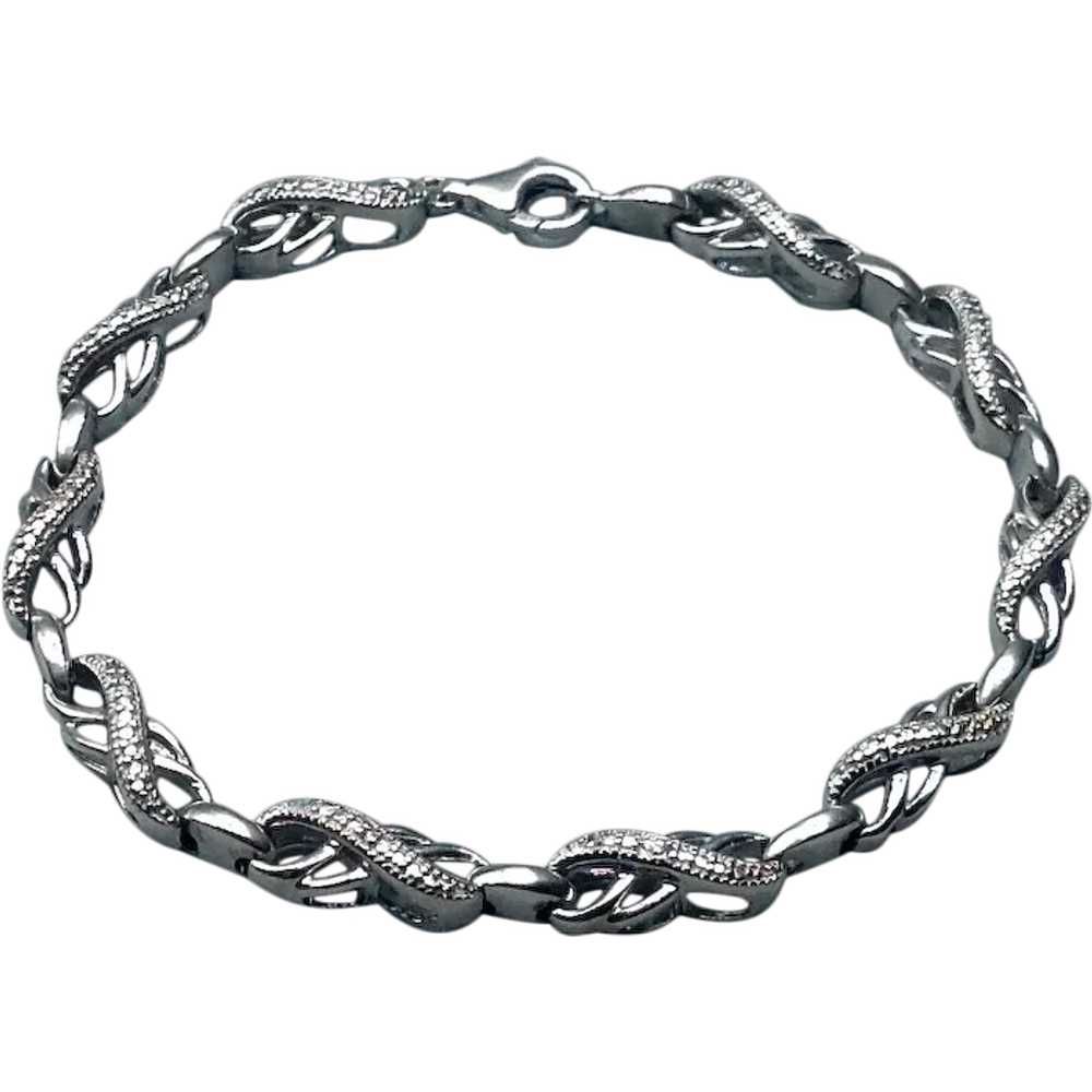Sterling Silver Fancy Link Bracelet - image 1