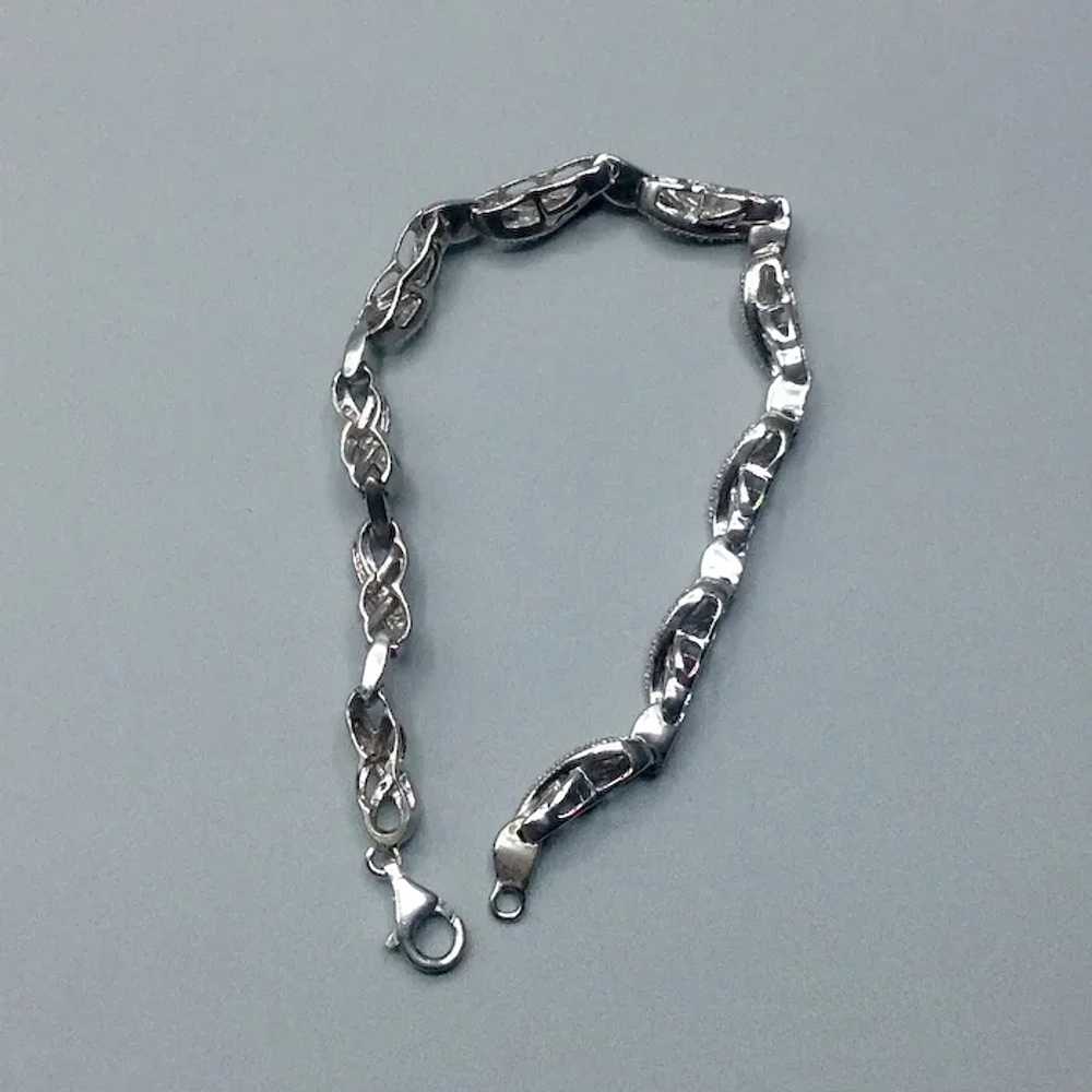Sterling Silver Fancy Link Bracelet - image 6