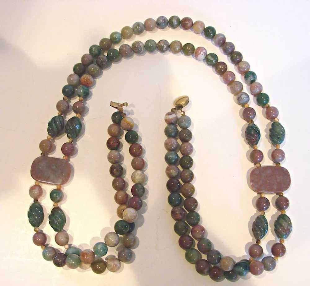 Beautiful Stone Necklace Multi-Strands Shades of … - image 12