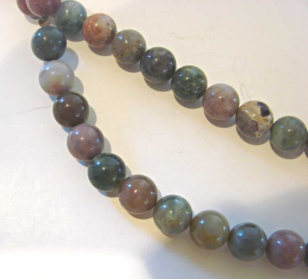 Beautiful Stone Necklace Multi-Strands Shades of … - image 5