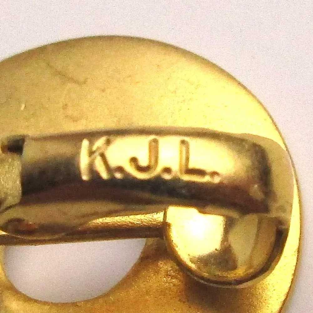 Kenneth J. Lane Matte Goldtone Clip Earrings KJL … - image 5