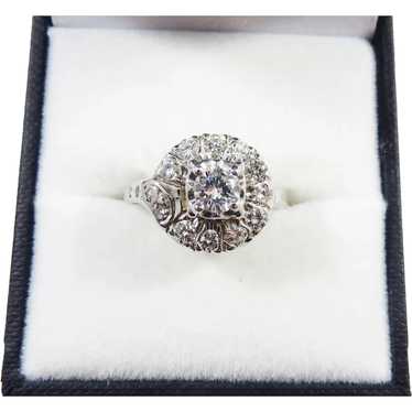 MAGICAL Art Deco .95 Ct. TW Diamond/14k Cluster R… - image 1