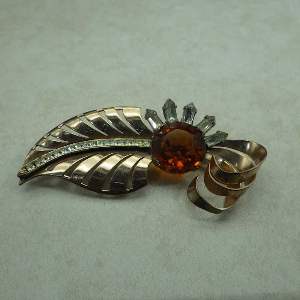 Rose Gold & Sterling Brooch, Early 20th Century, … - image 2