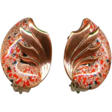 MATISSE Speckled Enameled Copper Earrings