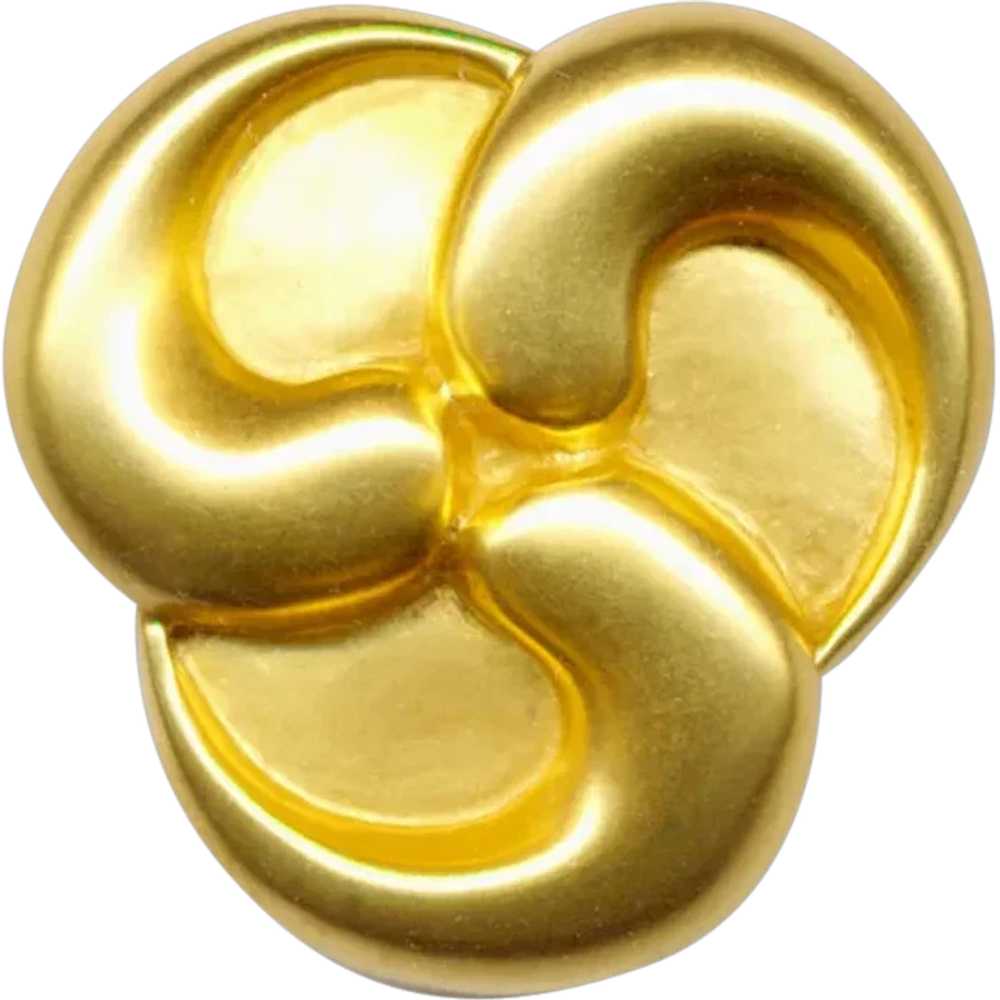 Robert Lee MORRIS Gold Tone Swirl Pin - image 1