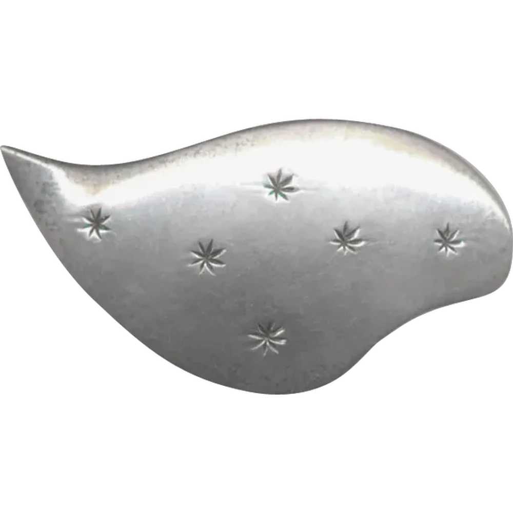 MODERNIST A&K Denmark Sterling Silver Pin - image 1
