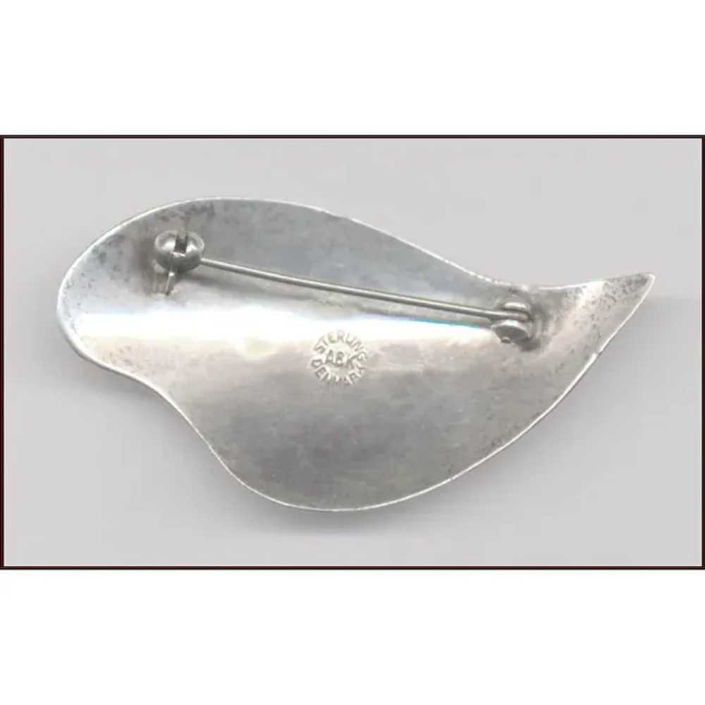 MODERNIST A&K Denmark Sterling Silver Pin - image 2