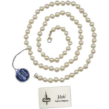 HOBE Faux Pearl Necklace Made In MAJORCA Spain