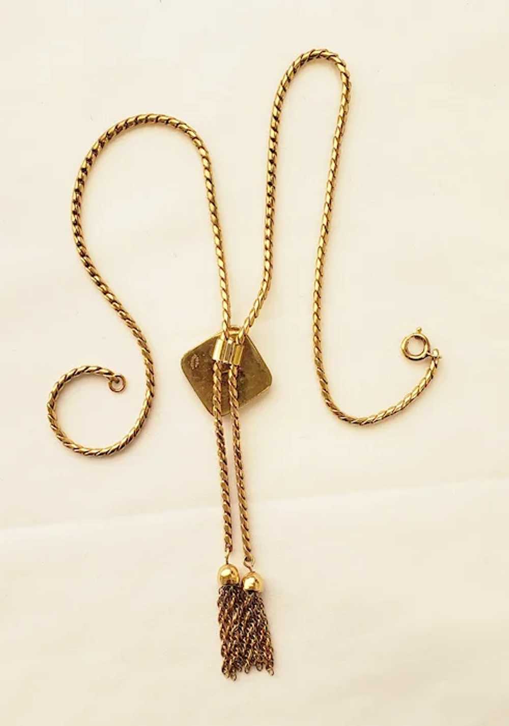 Vintage 1/20 12K Slide Necklace - image 3