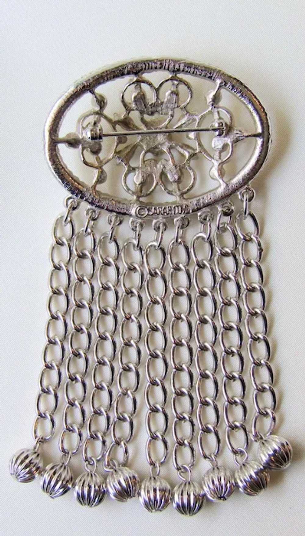 Vintage Sarah Coventry Chains Brooch Pin - image 3