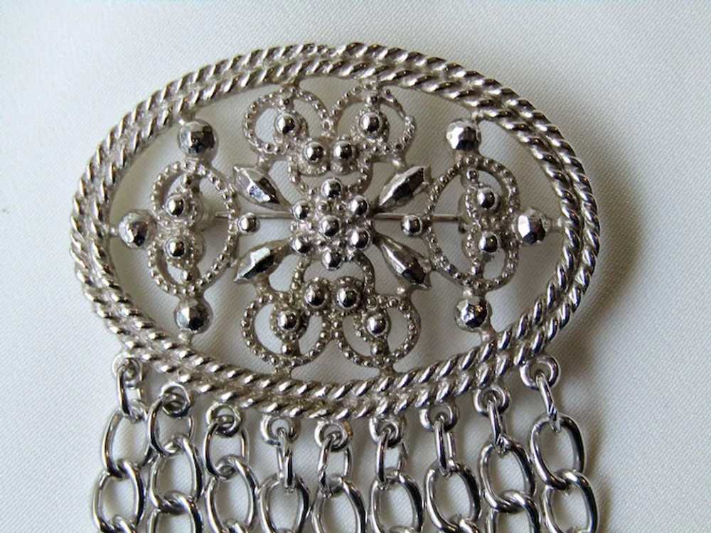 Vintage Sarah Coventry Chains Brooch Pin - image 5