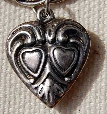 1940's Sterling Puffy Heart Charm