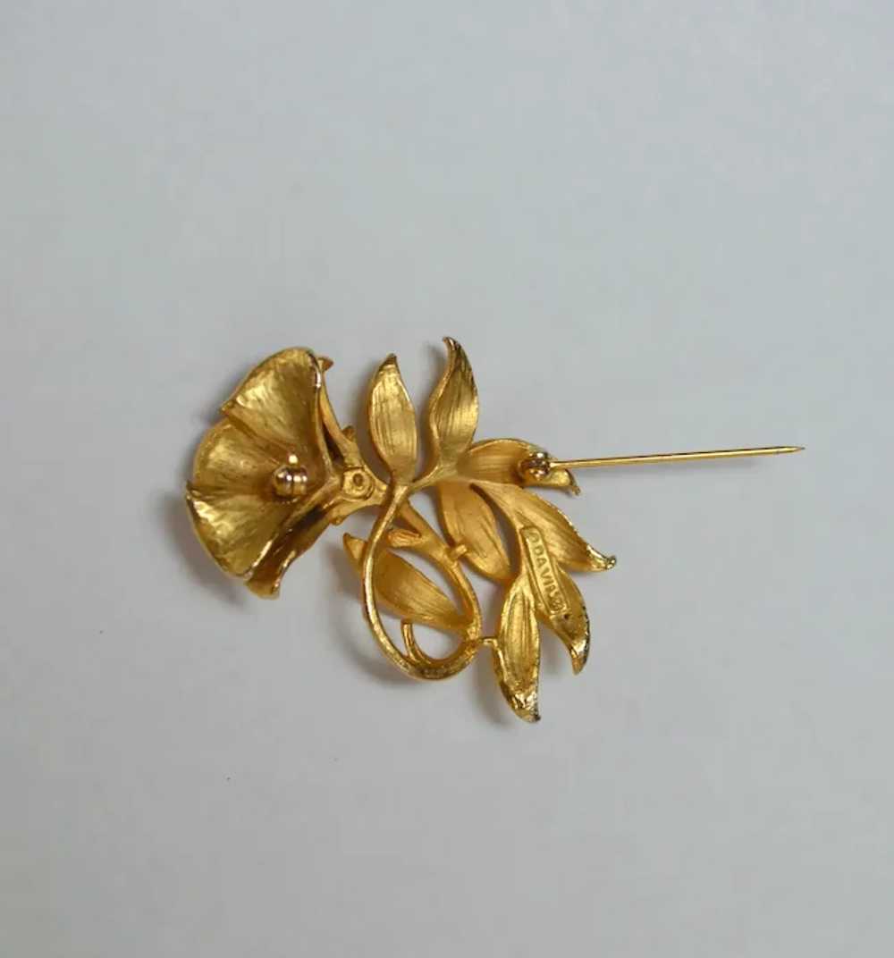 DAVINCI Elaborate Flower Brooch Pin - image 5