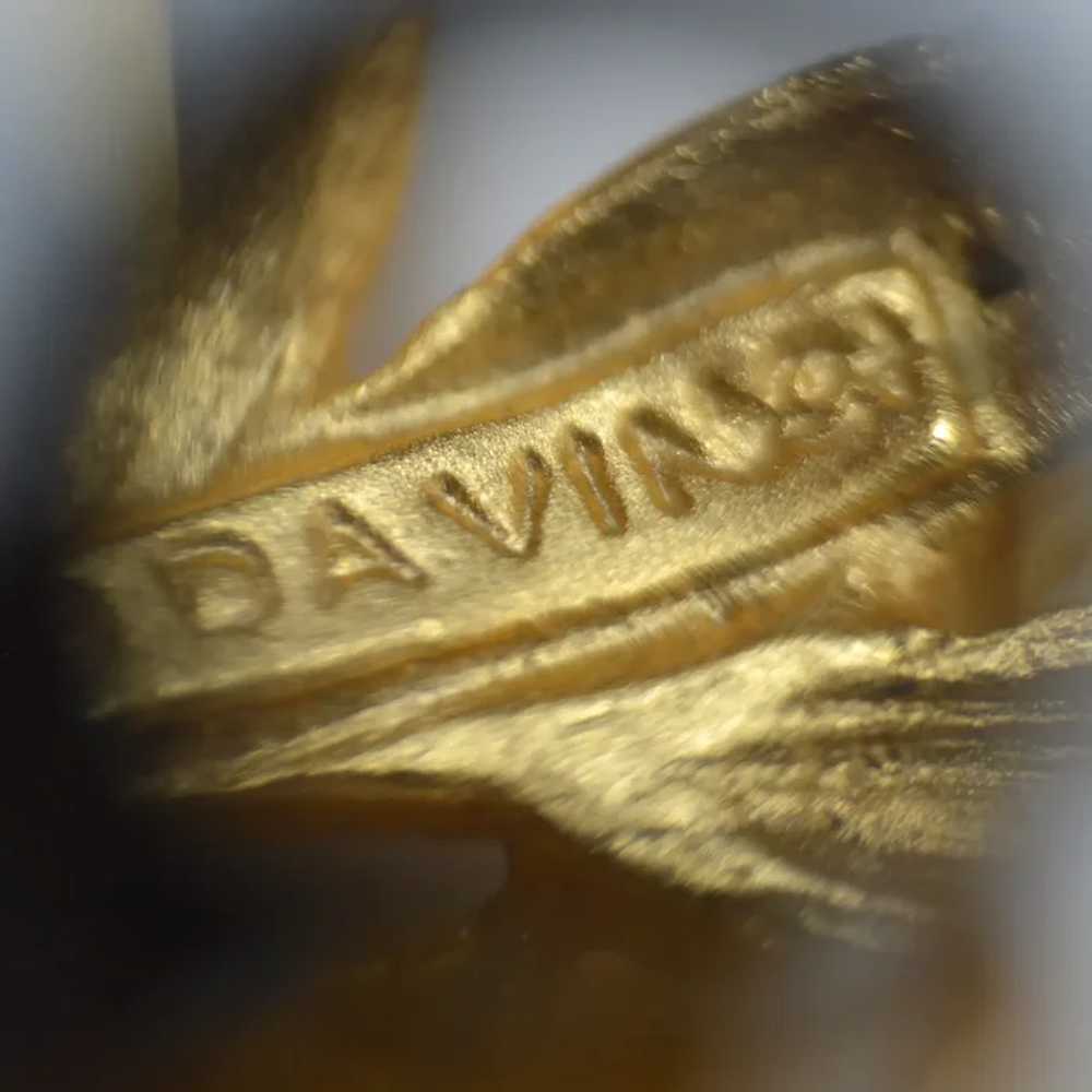 DAVINCI Elaborate Flower Brooch Pin - image 6
