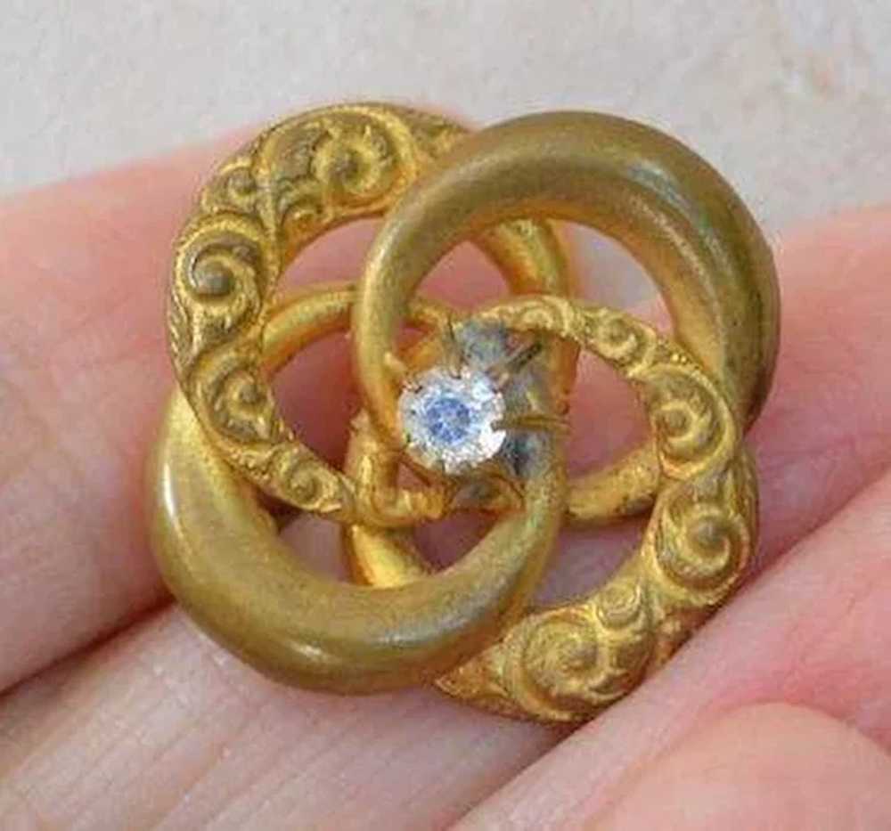 Vintage Gold Scroll Brooch Pin - image 6