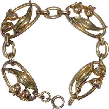 Walter Lampl Gold Filled Tulip Link Bracelet