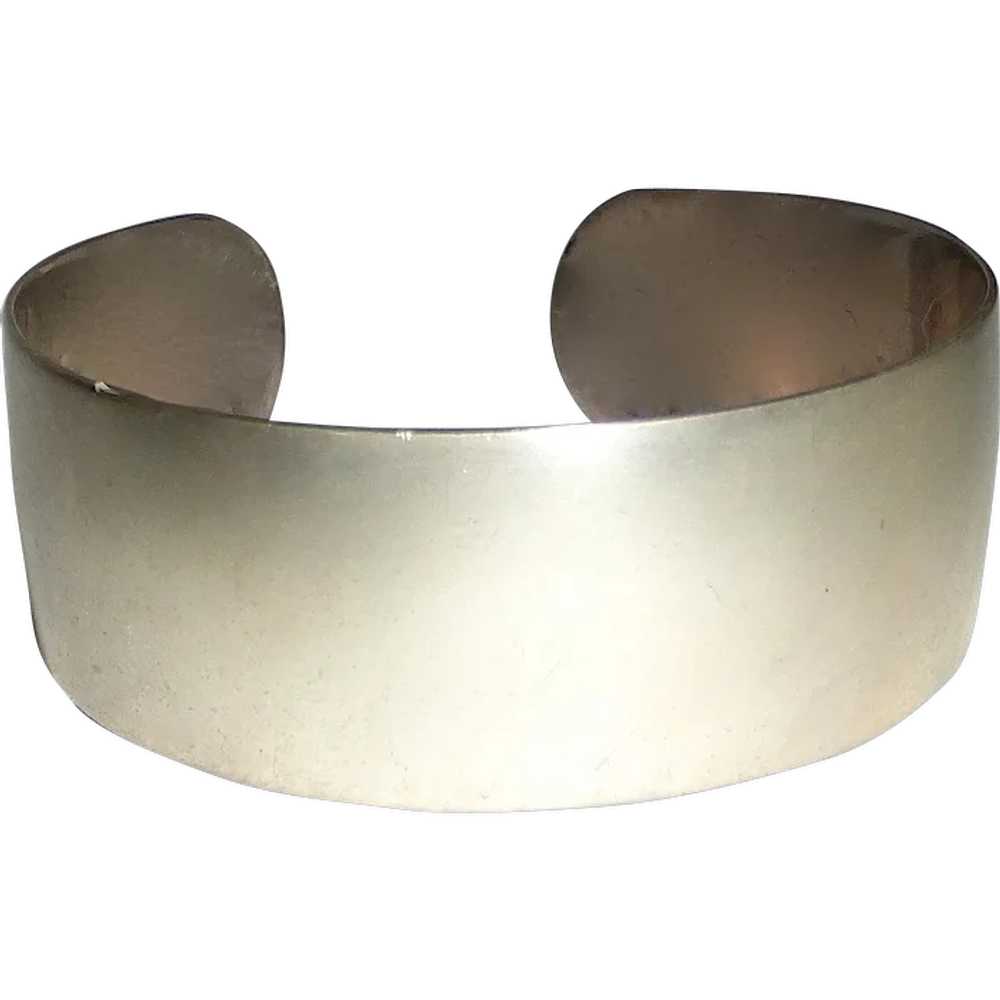 Sterling Satin Finish Wide Cuff Bracelet S. Kirk … - image 1