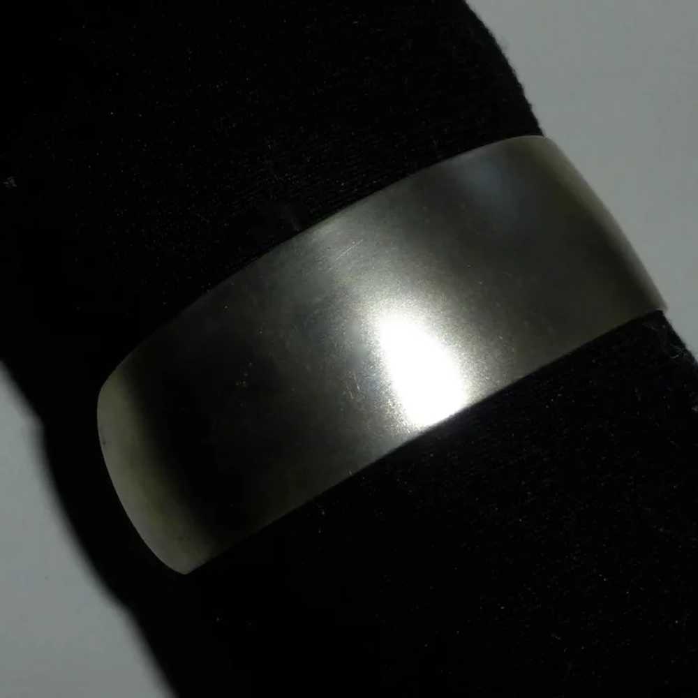 Sterling Satin Finish Wide Cuff Bracelet S. Kirk … - image 3