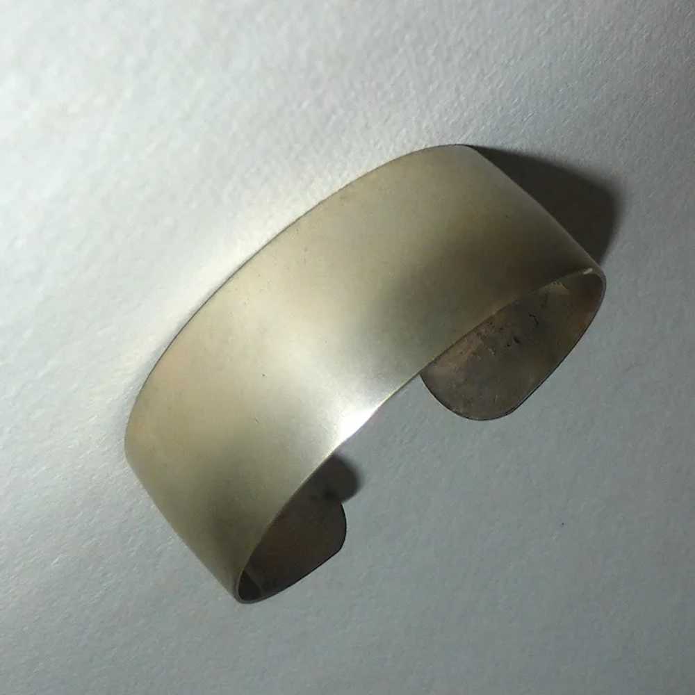 Sterling Satin Finish Wide Cuff Bracelet S. Kirk … - image 4