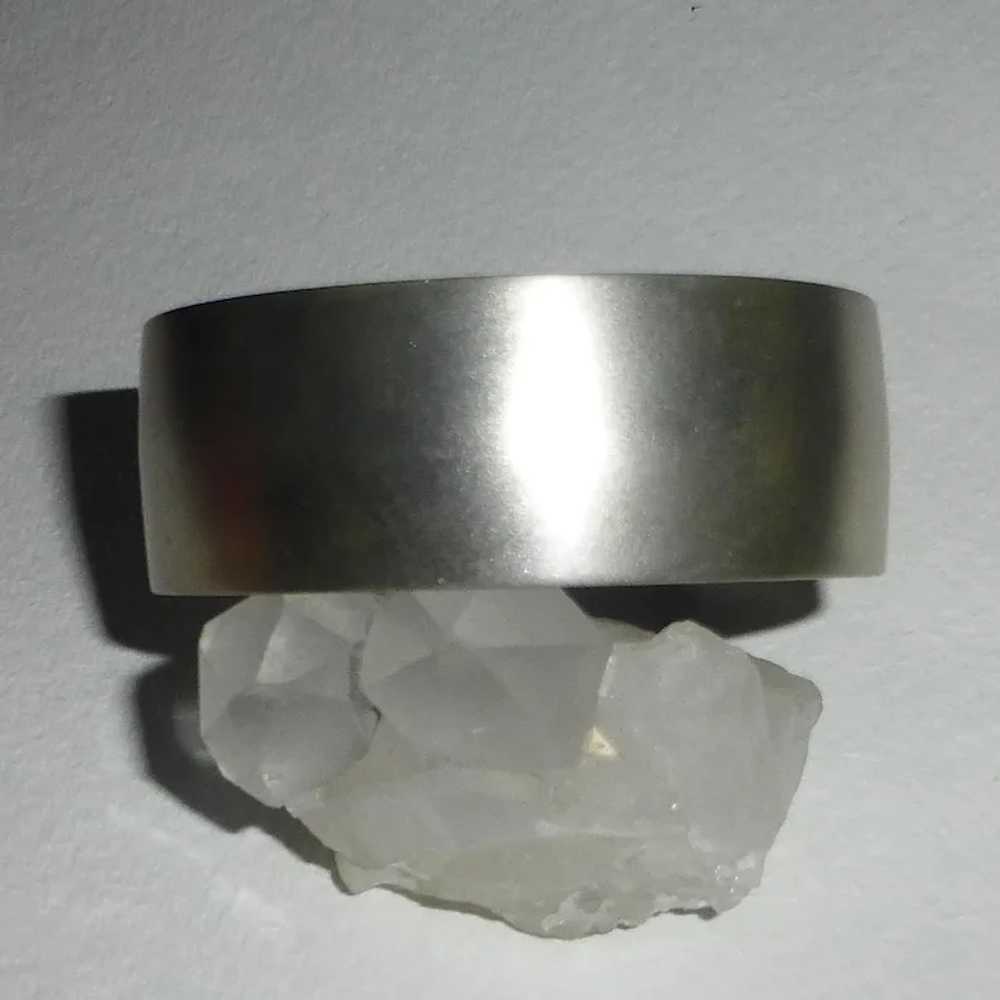 Sterling Satin Finish Wide Cuff Bracelet S. Kirk … - image 9