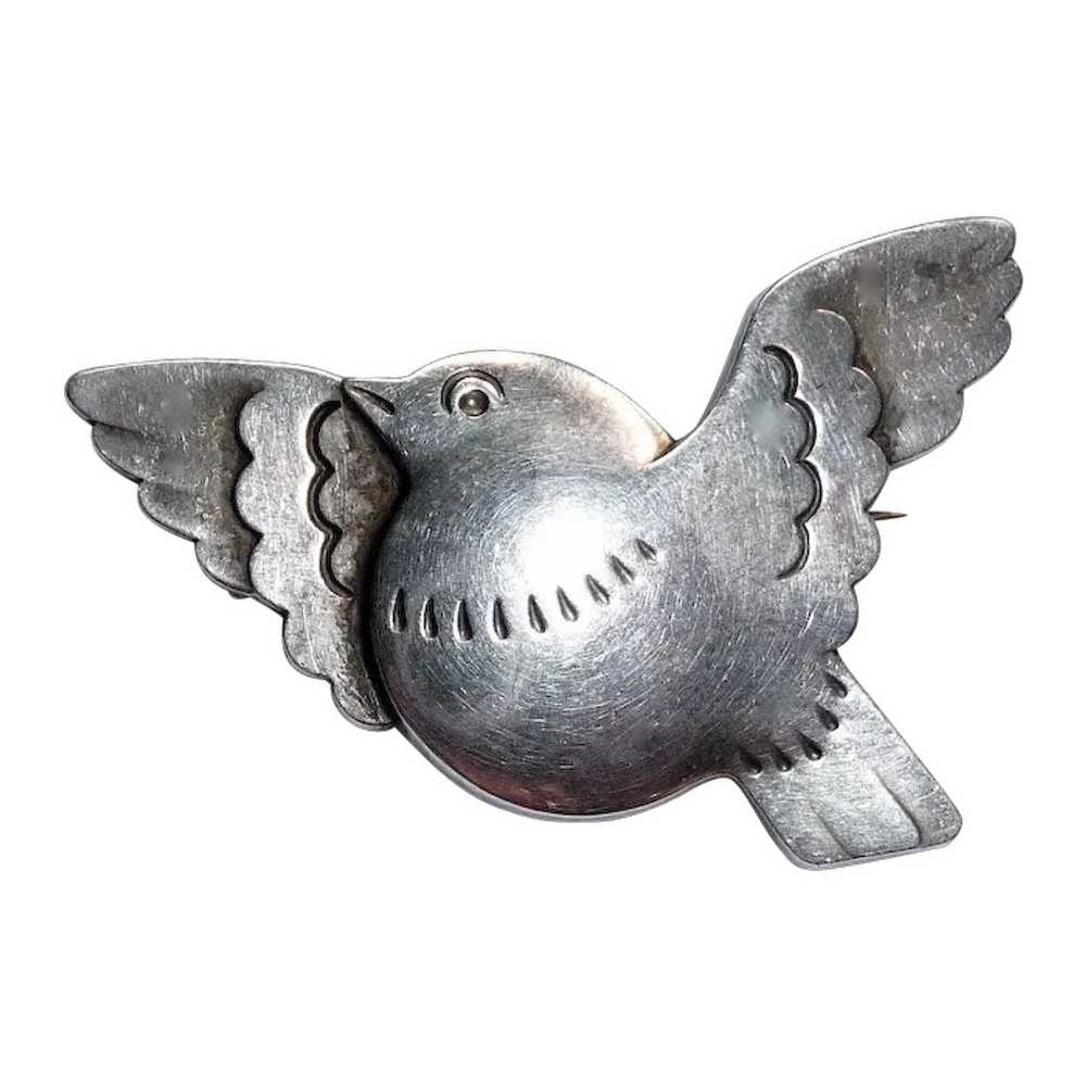 Georg Jensen Sterling Dove in Flight Bird Pin - image 10