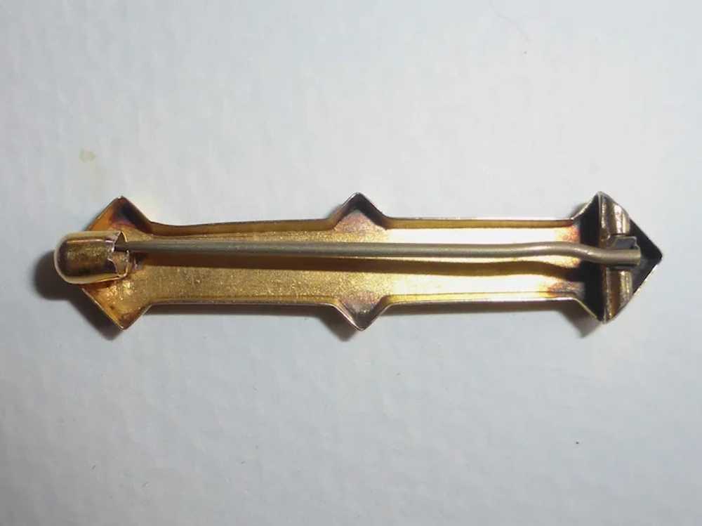 Antique 14k Etruscan Revival Bar Pin c1860 - image 7