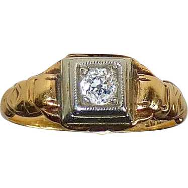 14k & 18k Art Deco Diamond Ring