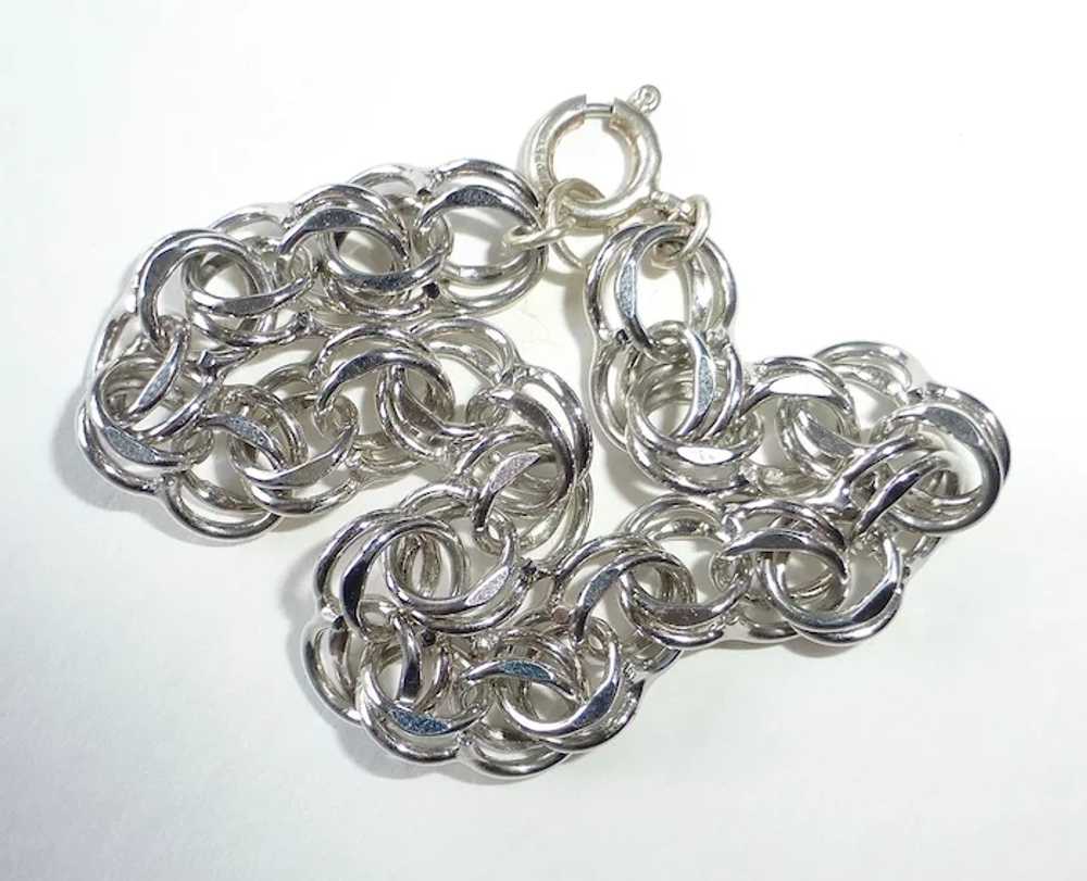 Sterling Silver Double Link Starter Charm Bracelet - image 8