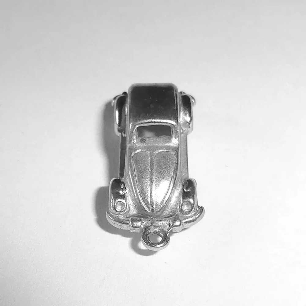 Sterling Silver Classic Sedan Car w Spinning Whee… - image 2