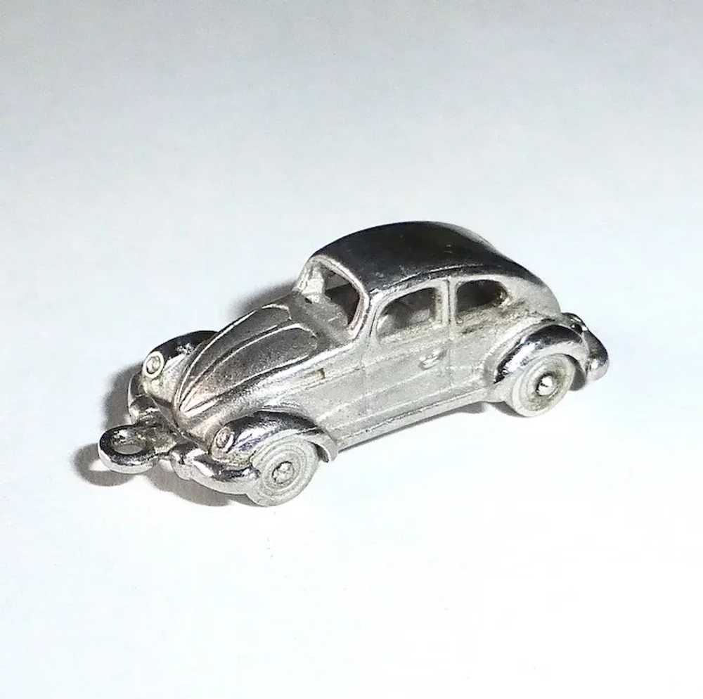Sterling Silver Classic Sedan Car w Spinning Whee… - image 3