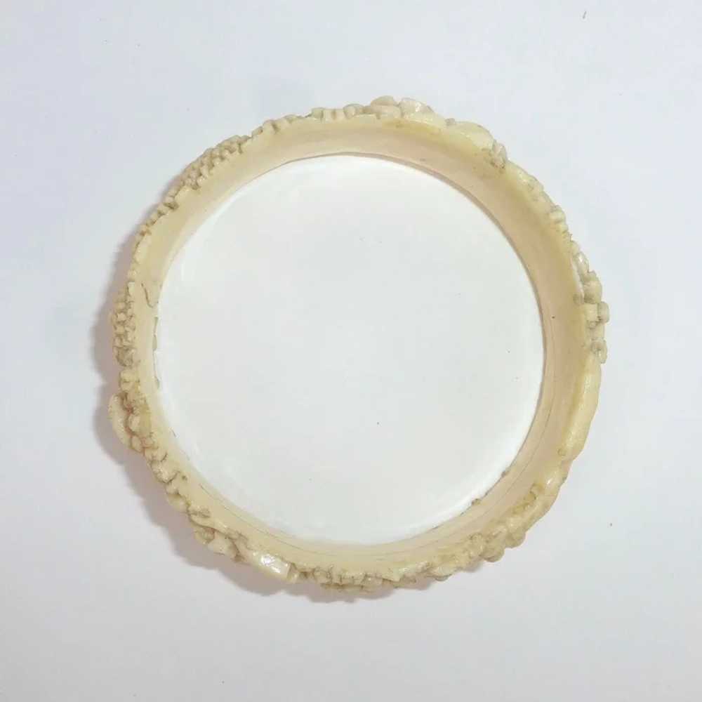 Art Deco Molded Celluloid Floral Bangle Bracelet - image 7