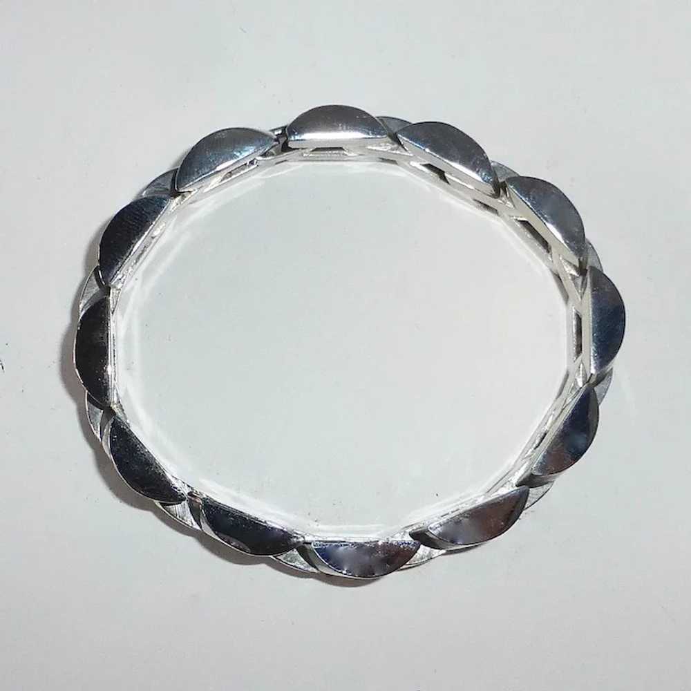 Mexican Sterling Chunky Sculptural Bracelet - image 5