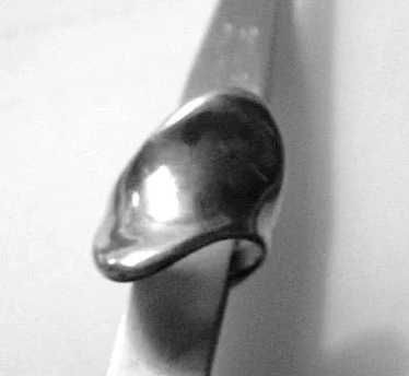 Modernist Sterling Silver Artist Signed Ring - image 1