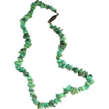 16 1/2" Turquoise Nugget Necklace - image 1