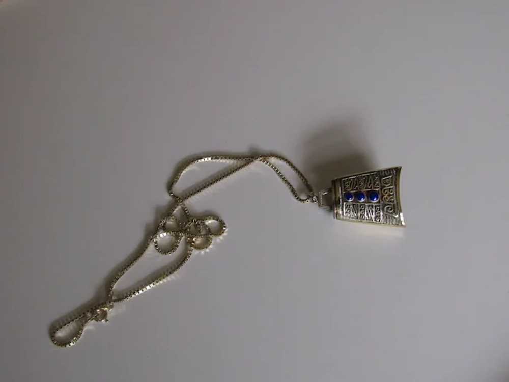 Antique Chinese Gilded Silver Vinaigrette Necklace - image 6