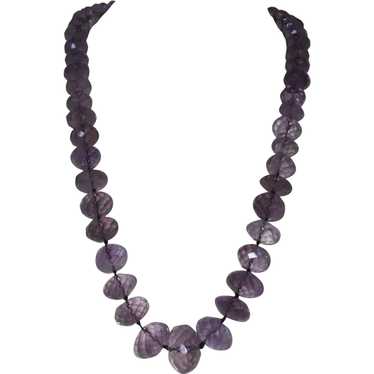 Antique Amethyst Natural Stone Hand Faceted Beads - image 1