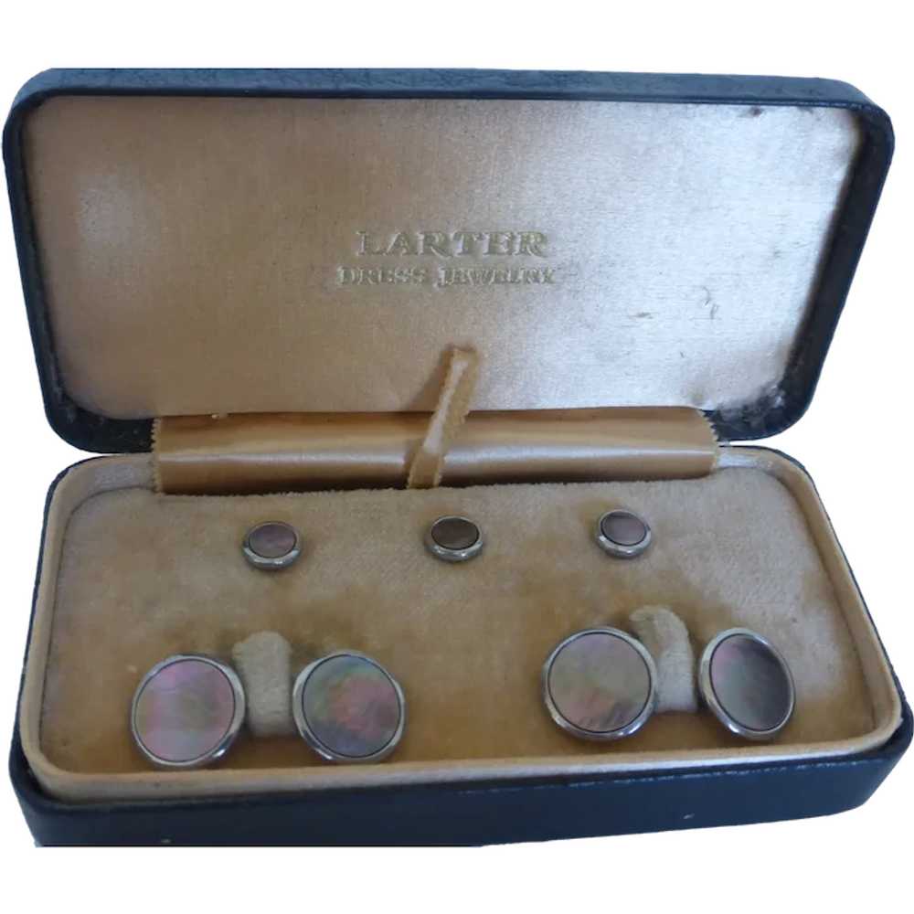 LARTER & SONS Cufflinks and Studs Set Rolled Gold… - image 1