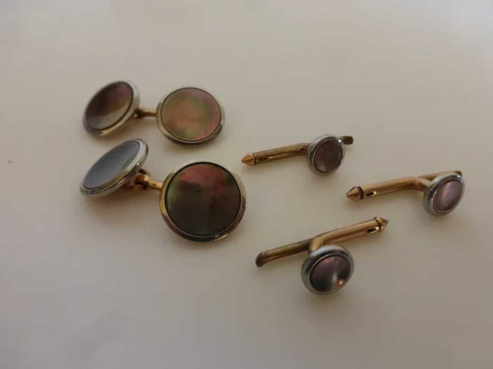 LARTER & SONS Cufflinks and Studs Set Rolled Gold… - image 8