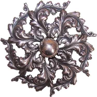 Guglielmo Cini Sterling Silver Pin Brooch - Huge C