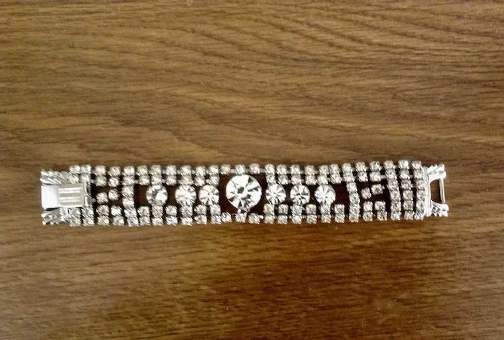 Rhinestone Diamante Crystal Bracelet Art Deco Sty… - image 3
