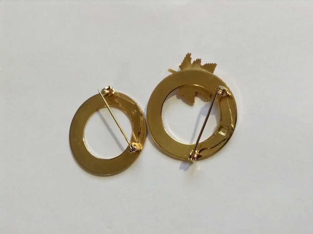 Matching Gold-Tone Textured Loop Circles One Has … - image 3