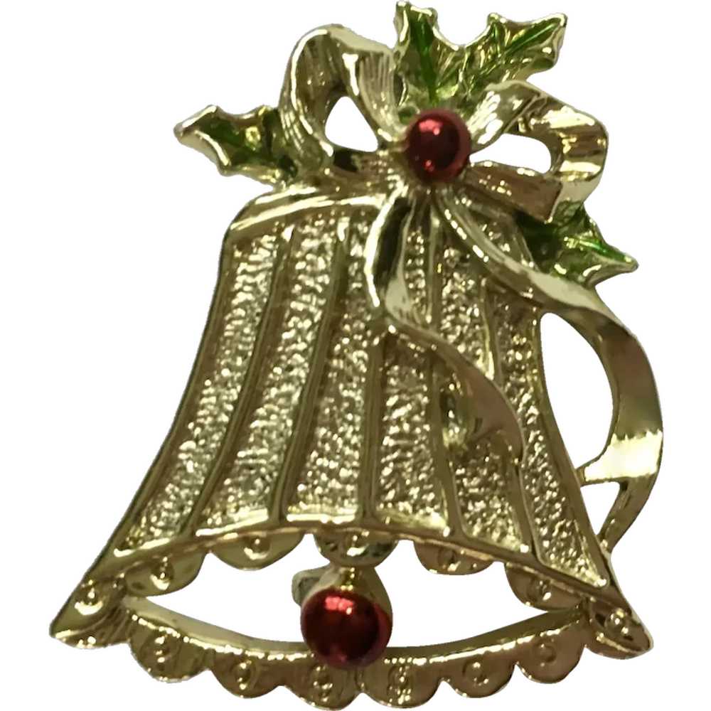 Christmas Bell Brooch Pin Gerry’s - image 1