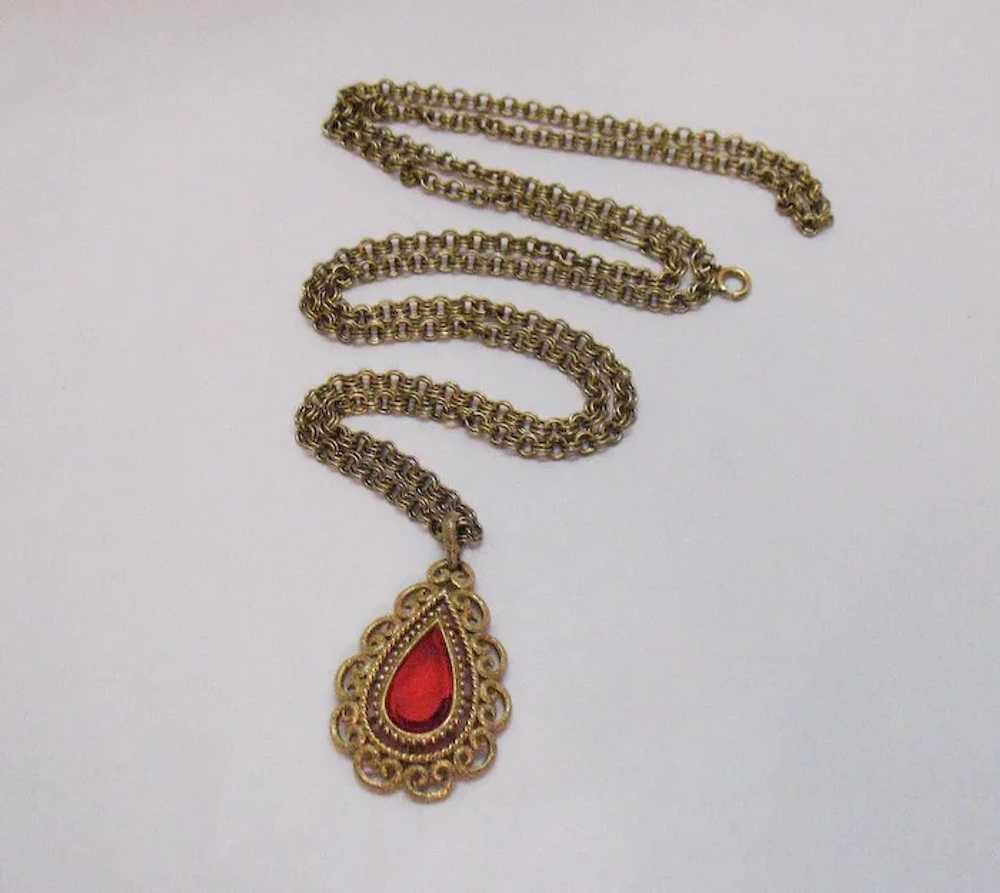 BOOK Signed Avon Vintage 1973 Granada Pendant Nec… - image 2