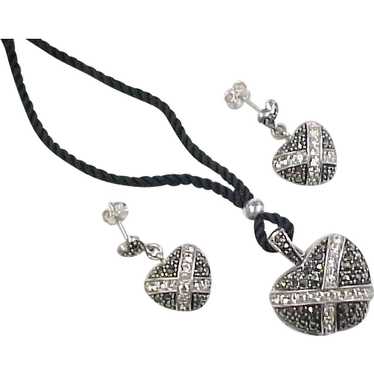 Versatile - Sterling Silver Marcasite and Faux Di… - image 1