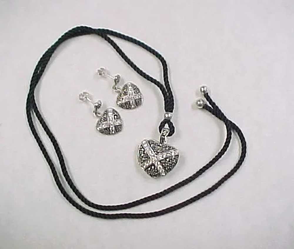 Versatile - Sterling Silver Marcasite and Faux Di… - image 3
