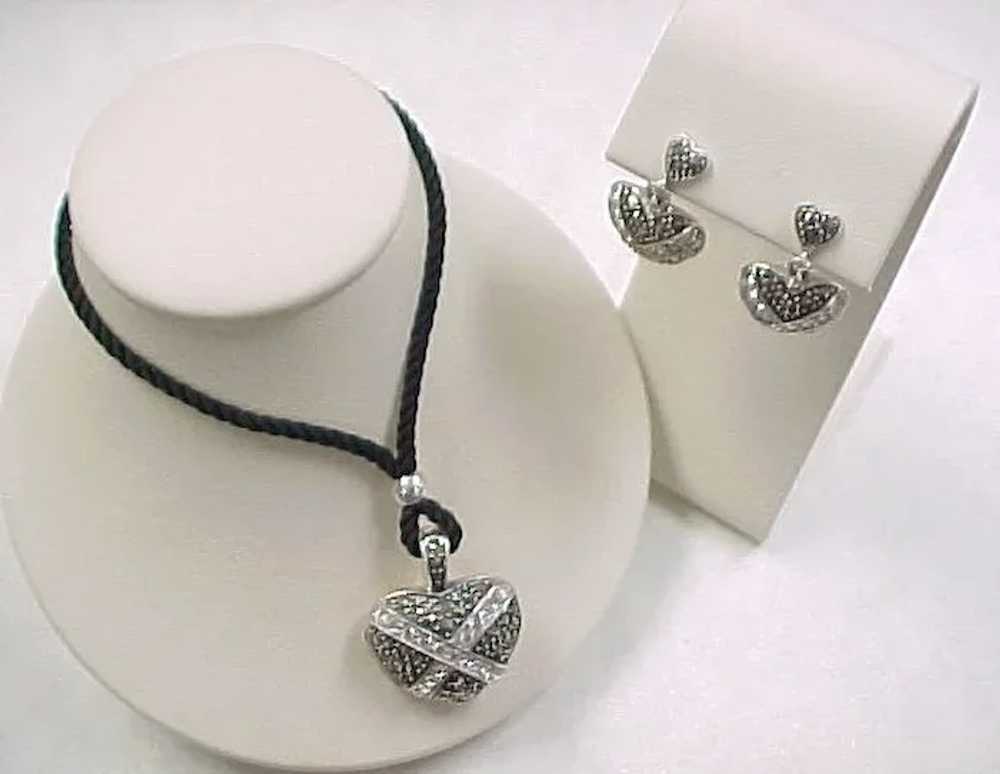 Versatile - Sterling Silver Marcasite and Faux Di… - image 9