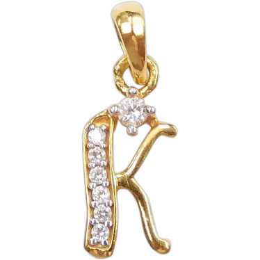 Zoë Chicco 14K Gold Initial Letter Charm Pendant 14K Yellow Gold / Regular Bail