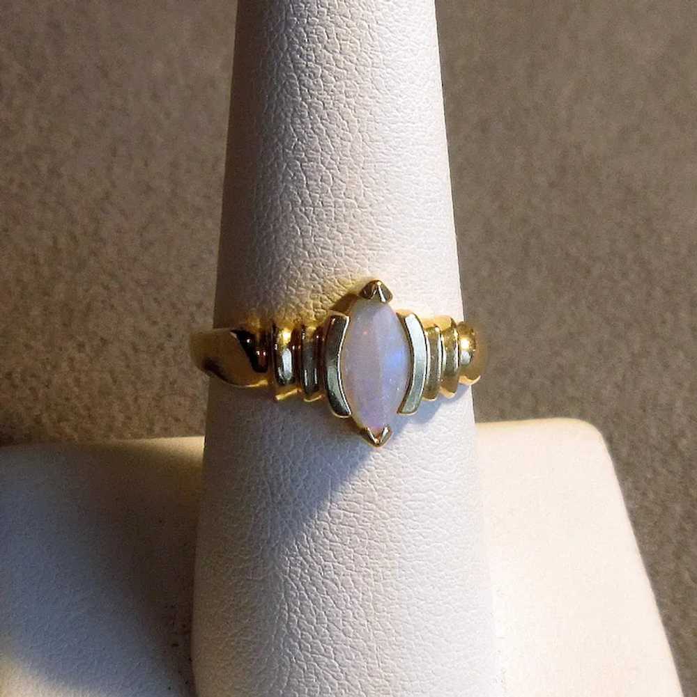 Modernist 14K Opal Ring - image 2
