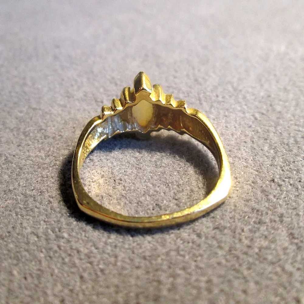 Modernist 14K Opal Ring - image 6